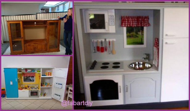 Recycle Tv Cabinet Into Kids Toy Kitchen Video