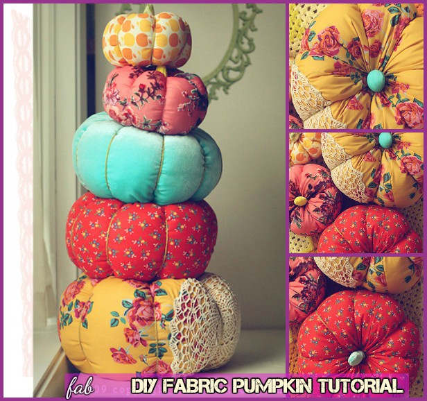 DIY Alternative Pumpkin Craft Ideas -DIY Sew Fabric Pumpkin Tutorial