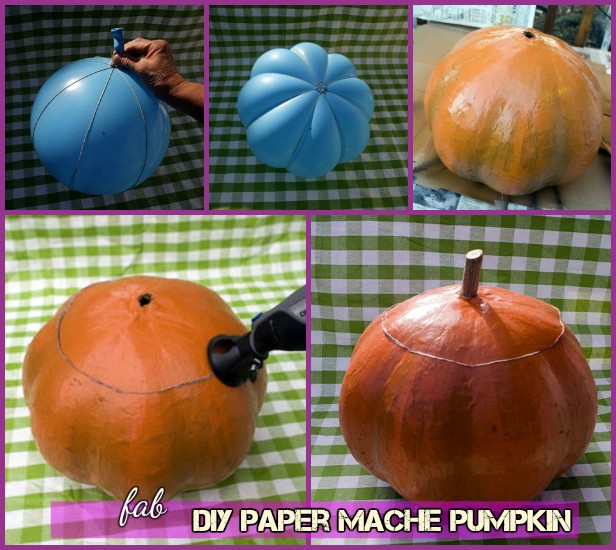 DIY Alternative Pumpkin Craft Ideas -DIY Paper Mache Pumpkin Tutorial