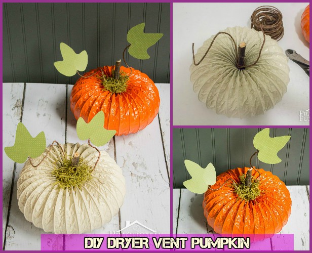 DIY Alternative Pumpkin Craft Ideas -DIY Dryer Vent Pumpkin