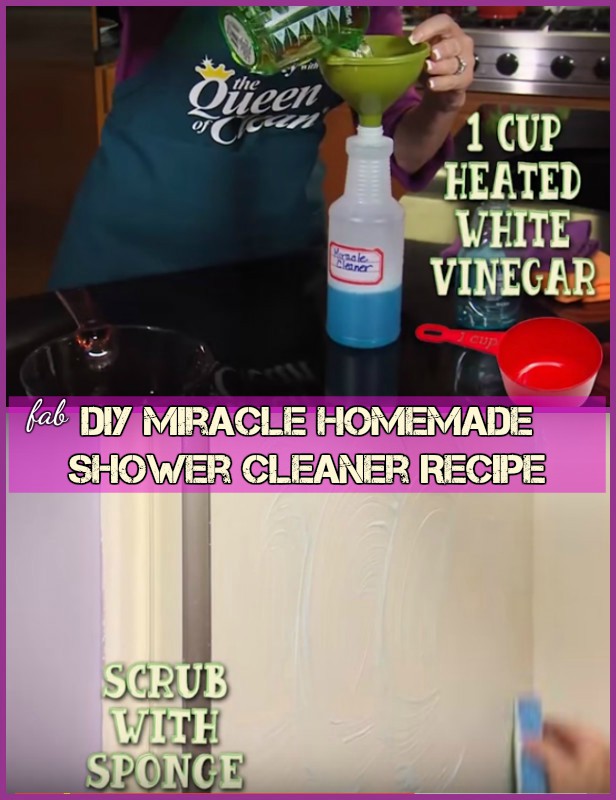 DIY Miracle Homemade Shower Cleaner Recipe