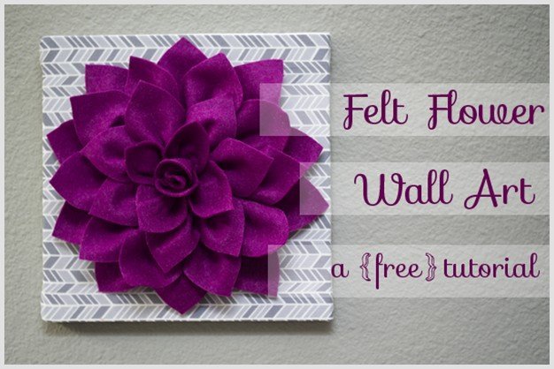 DIY Beautiful 3D Felt Dahlia Flower Wall Art Tutorial