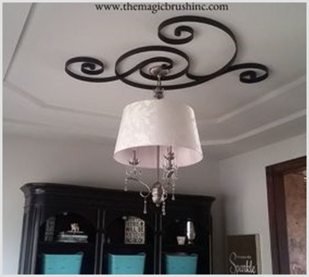 DIY Hanging Iron Wall Decor Ceiling Upgrade Tutorial 