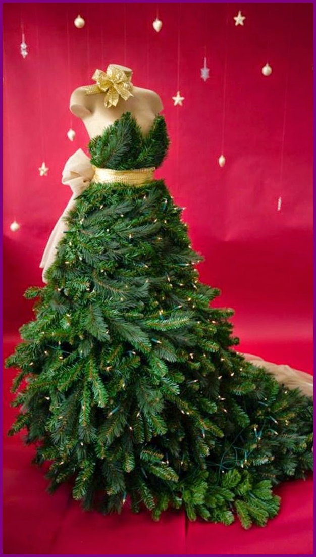 christmas tree that looks like a dress