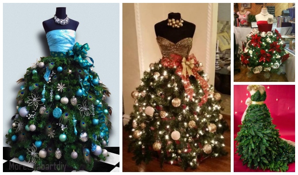 christmas tree dress mannequin