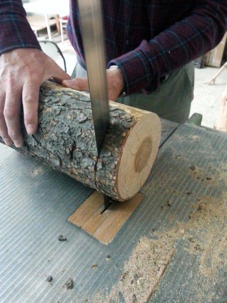 DIY Layered Log Floor Lamp Tutorial