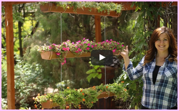 DIY Hanging Rain Gutter Garden Tutorial