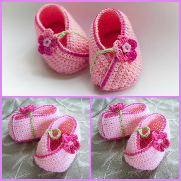 Crochet Flower Baby Kimono Booties Patterns 