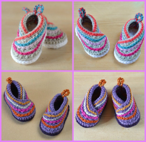 Crochet Baby Kimono Booties Slippers Pattern