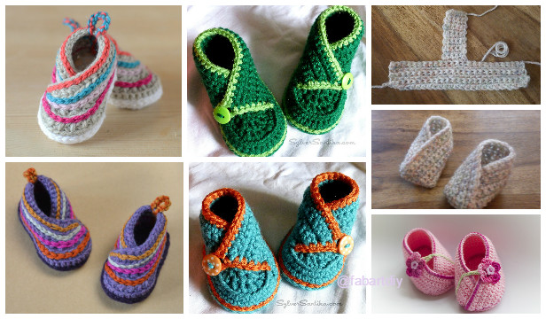 crossover baby booties