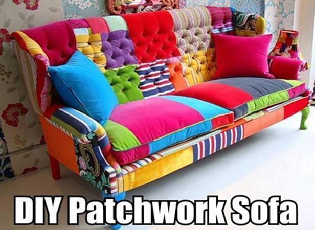 DIY Patchwork Sofa Guide tutorial-video