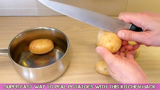 Super Fast Way to Peal Potatoes with This Kitchen Hack