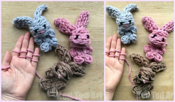 Easy Finger Knitting Bunny Free Knitting Pattern-Video