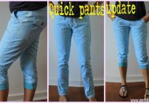 Refashion Long Jeans into Crop Jeans DIY Tutorial DIY Refashion Long Jeans into Crop Jeans Tutorial