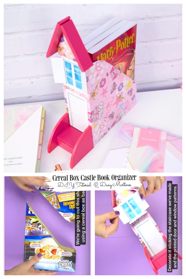 Creative Ways to Recycle Cardboard into Desk Organizer - Book Organizer