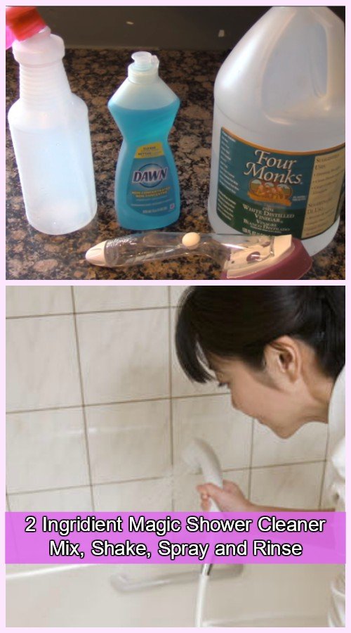 DIY Magic Homemade Shower Cleaner Solution-Super Easy Recipe