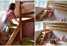 DIY Camp Loft Bed with Stairs Tutorial – Junior Size Bed Frame DIY Camp Loft Bed with Stairs Tutorial - Junior Size Bed Frame