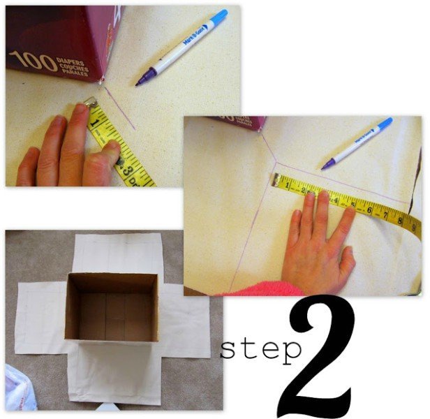 DIY Diaper Box Into Storage Bin Tutorial-Super Easy