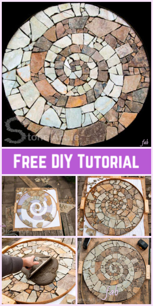 DIY Mosaic Garden Stepping Stone Walkway Tutorial