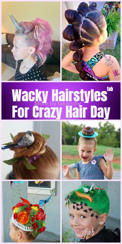 DIY Wacky Hairstyle Tutorials For Crazy Hair Day!