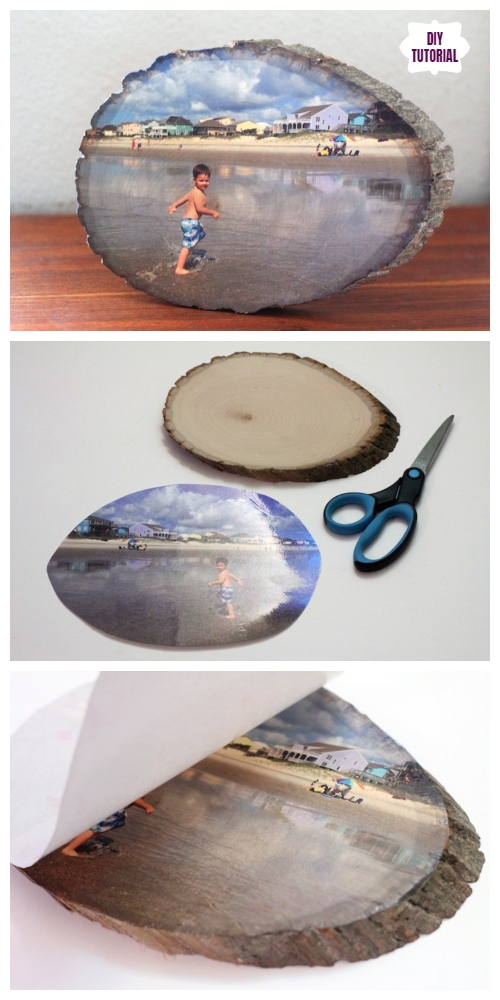 Easiest Way to Transfer Photo On Wood Slice DIY Tutorial - Video