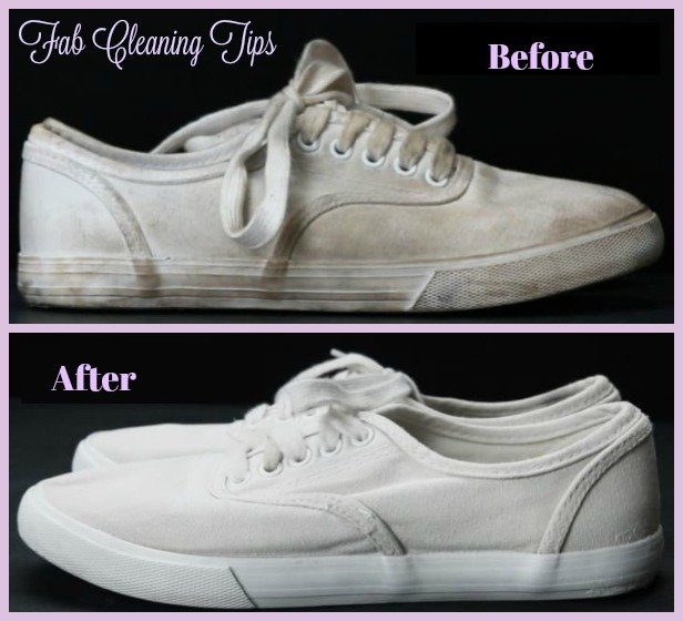 what to clean your white shoes with