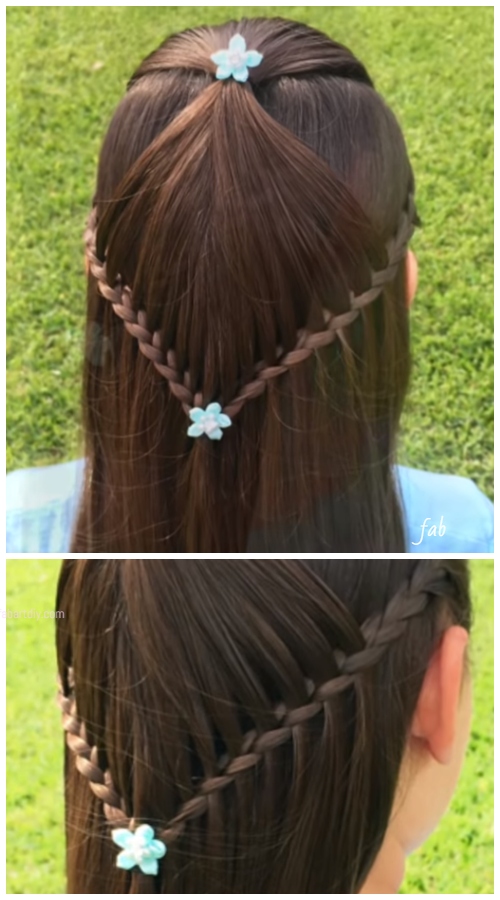 Girls Starburst Braid Hairstyle DIY Tutorials