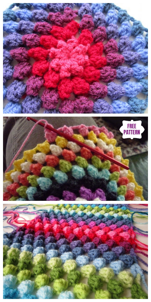 DIY Crochet Granny Bobble Blanket Free Crochet Pattern