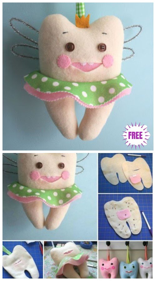 DIY Cute Tooth Fairy Pillow Sew Pattern & Tutorial