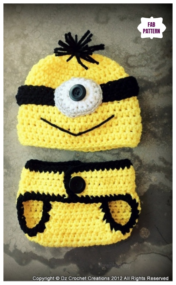 Crochet Minion Baby Set Crochet Pattern