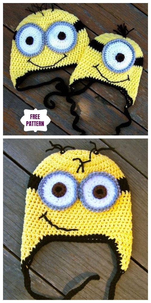 DIY Crochet Despicable Me Minion Beanie free Crochet Pattern