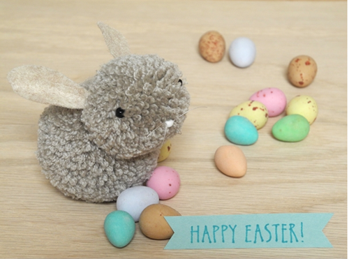 DIY Cute Pom Pom Easter Bunny Tutorial - Video