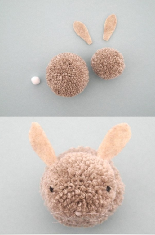 DIY Cute Pom Bunny