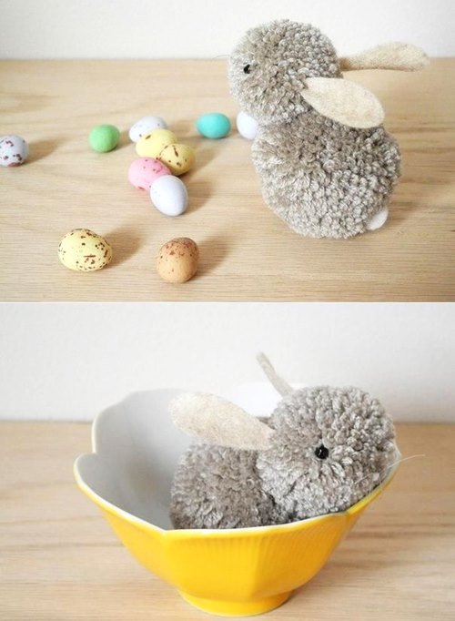 DIY Cute Pom Pom Easter Bunny Tutorial - Video