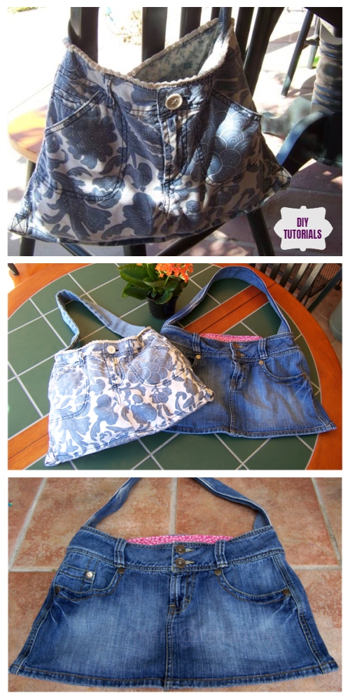 DIY Recycled Floral Denim Purse Tutorial