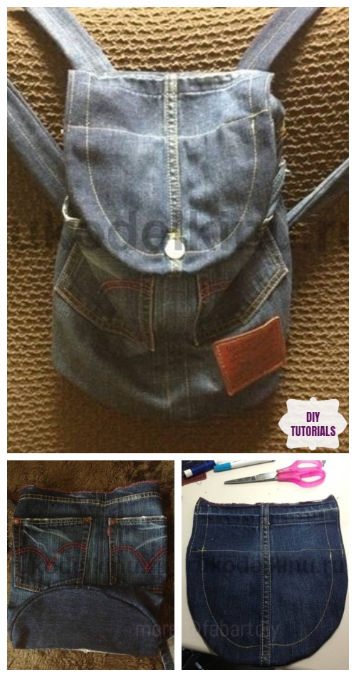 DIY Recycled Denim Jean Backpack Tutorial