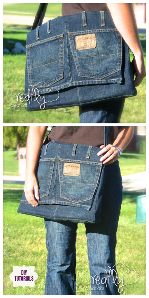 DIY Denim Messenger Bag Tutorial