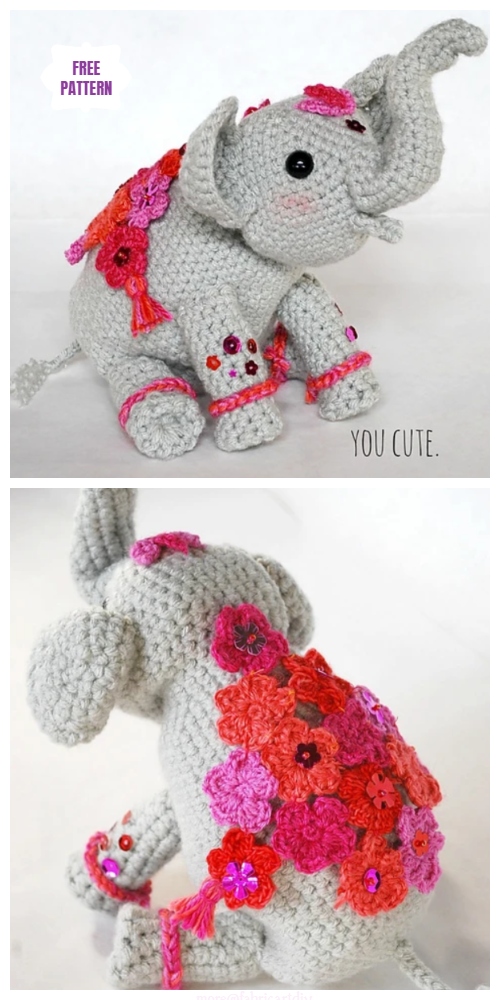 DIY Baby Elephant Crochet Amigurumi Free Patterns 