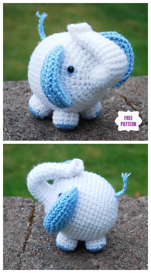 DIY Baby Elephant Crochet Amigurumi Free Patterns