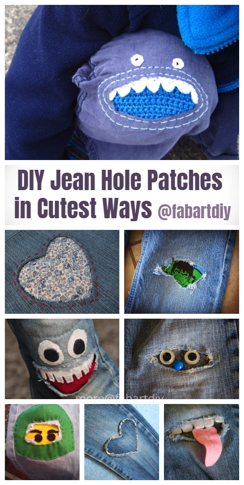 Fun DIY Jean Hole Patches in Cutest Ways