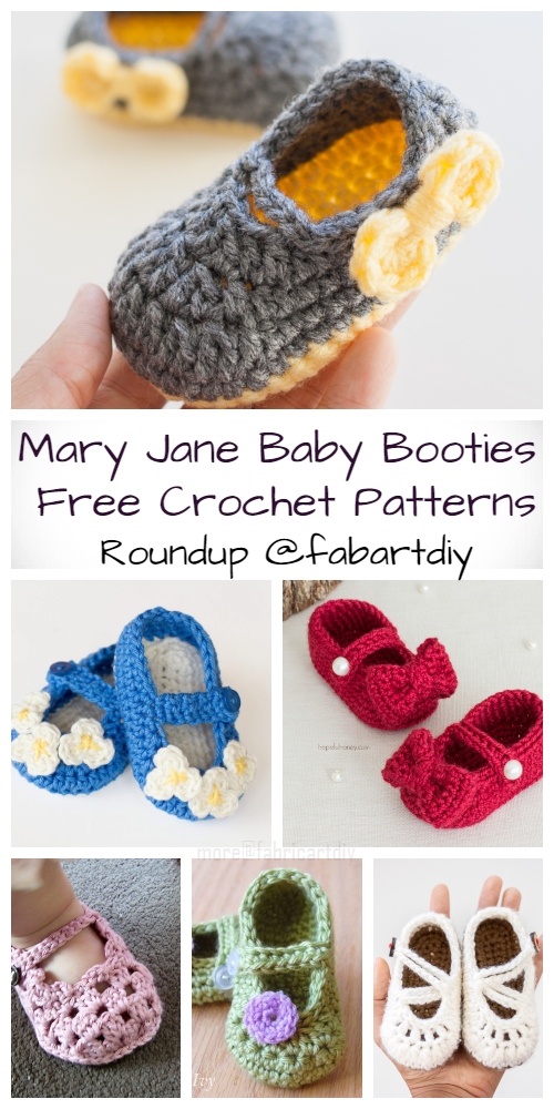 crochet mary jane shoes