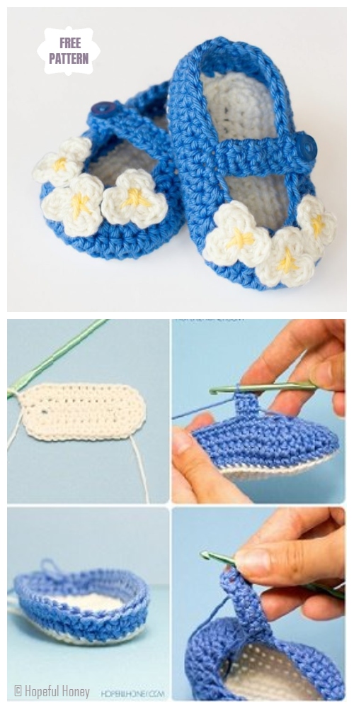 Crochet Mary Jane Baby Booties Free Crochet Patterns -﻿Vintage Mary Jane Baby Booties Free Crochet Pattern