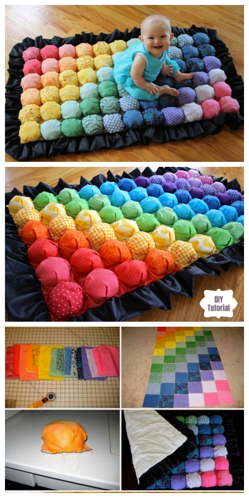 DIY Bubble Quilt or Biscuit Quilt Puff Blanket Tutorial + Video