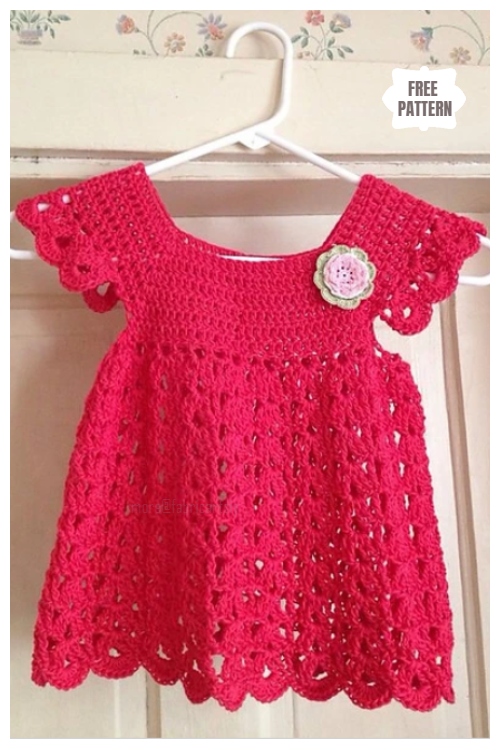 Angel pop-over dress Free Crochet Patterns