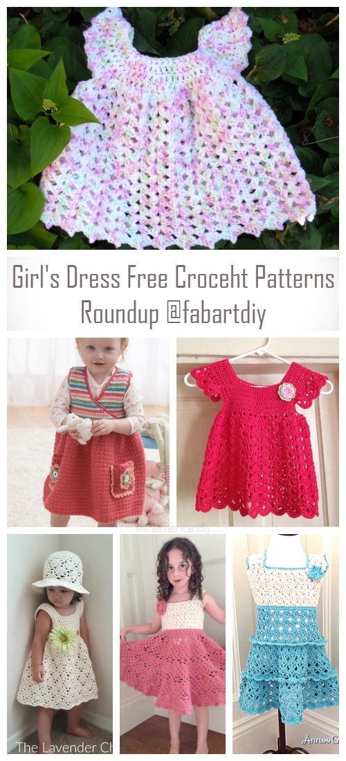 10+ DIY Crochet Girl's Dress Free Patterns