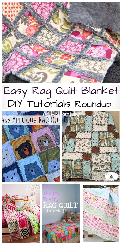 DIY Easy Rag Quilt Blanket Tutorials