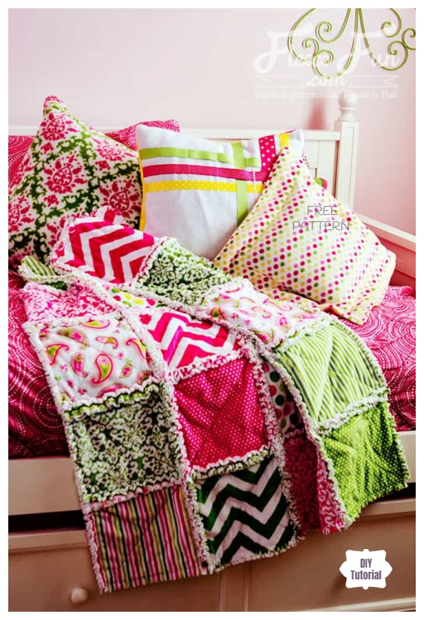 DIY Easy Baby Rag Quilt Blanket Tutorials