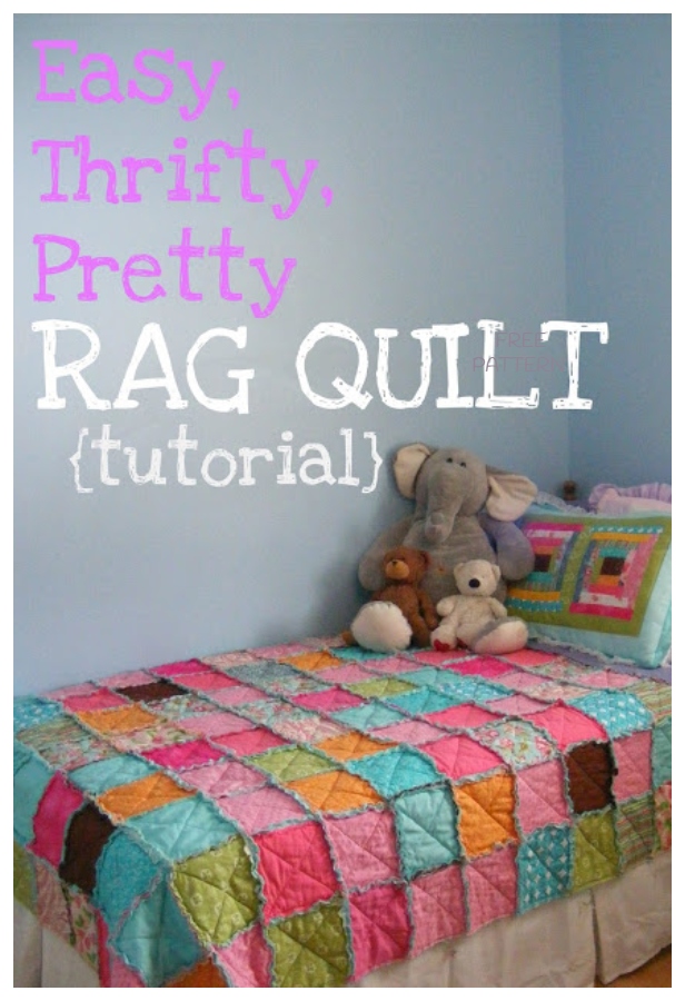 DIY Easy Thrifty Rag Quilt Blanket Tutorials