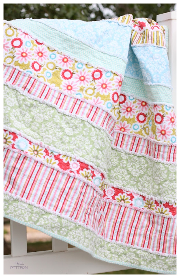 DIY Simple Baby Rag Quilt Blanket Tutorials