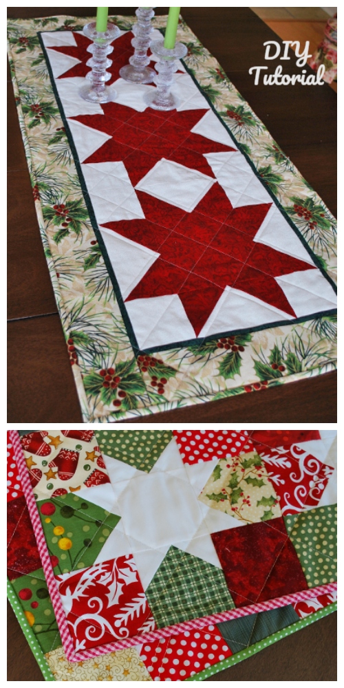 DIY Lovely Starry Eyed Patchwork Table Runner Tutorial